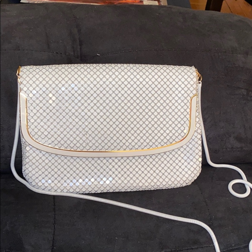 White evening shoulder bag